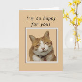 Happy Catおめでとうございます カード (黄色い花)