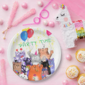 Happy Catおもしろいパーティー紙プレート – テキスト ペーパープレート (パーティー)