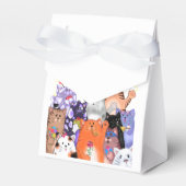 Happy Catパーティーギフトボックス – カスタム文字名 フェイバーボックス (正面サイド)