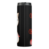 Happy Cat 遊 With LED Light |かわいいクリスマス タンブラー (裏面)