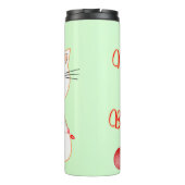 Happy Cat 遊 With LED Light |かわいいクリスマス タンブラー (裏面)