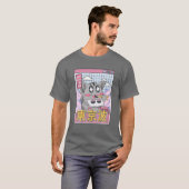 Happy Cat 食べ物's Sushi vaporwave美学アニメK Tシャツ (正面フル)