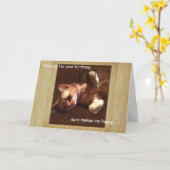 Happy Cat Card Planning for your誕生日。 カード (黄色い花)