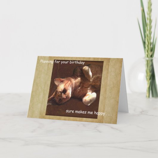 Happy Cat Card Planning for your誕生日。 カード (正面)