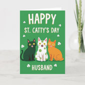 Happy Cat Day Husband Card カード (正面)