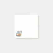 Happy Cat on top of a Book Stack ポストイット (正面)