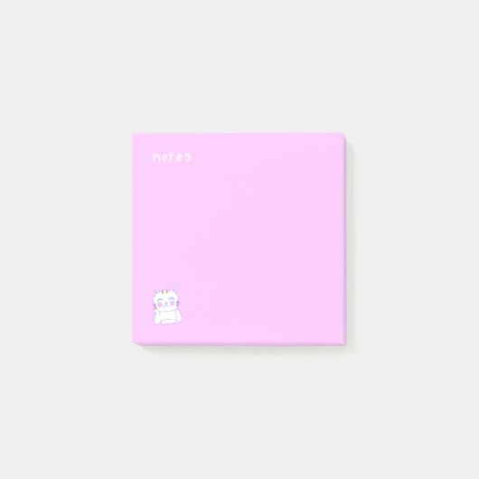 Happy Cat Post-It®メモ3" x 3" ポストイット (正面)