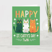 Happy Cats Glitter Texture Card カード (正面)
