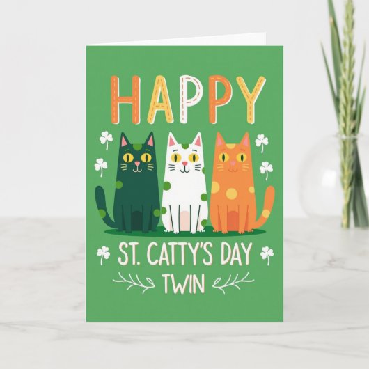 Happy Cats Glitter Texture Card カード (正面)