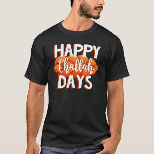 Happy Challah Day Jewish Family Love Happy Hanukka Tシャツ (正面)