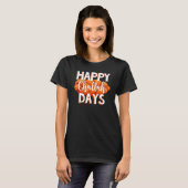Happy Challah Day Jewish Family Love Happy Hanukka Tシャツ (正面フル)