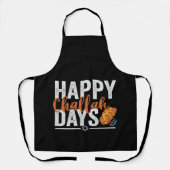 Happy Challah Days Funny Hanukkah Holiday Gift エプロン (正面)
