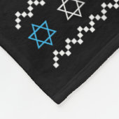 Happy Challah Days Ugly Christmas Hanukkah フリースブランケット (角)