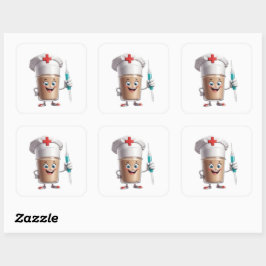 Happy Chef Stickers スクエアシール