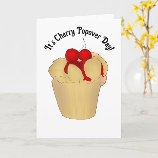 Happy Cherry Popover Day カード (黄色い花)