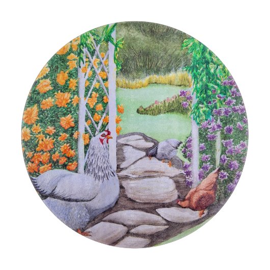 Happy Chicken Garden  カッティングボード (正面)
