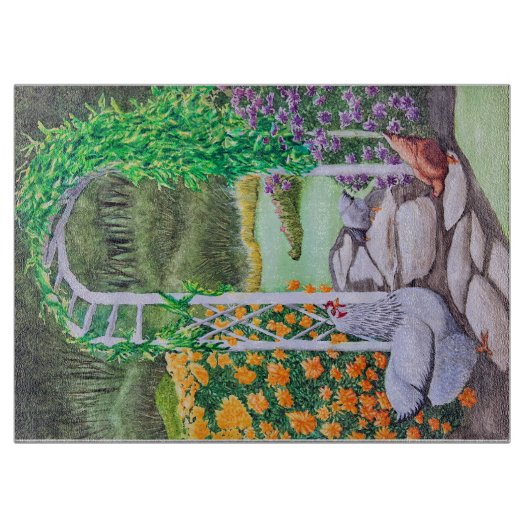 Happy Chicken Garden  カッティングボード (正面)