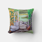 Happy Chicken Garden  クッション (正面)