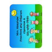 Happy Children 遊 in Sun, Kidsアウトドア マグネット (縦)