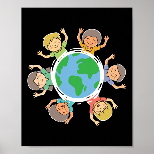 Happy Children - Environmental Protection Earth Da ポスター (正面)