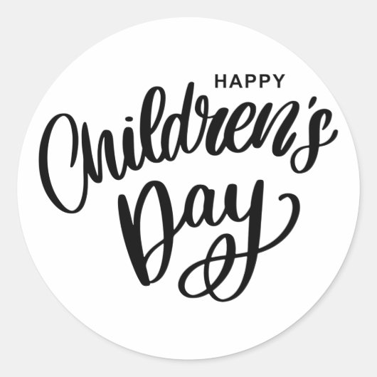 Happy Children's Day ラウンドシール (正面)