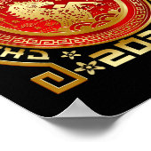 Happy Chinese Lunar New Year 2026 Zodiac Year Of T ポスター (角)