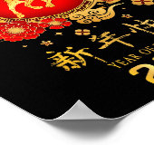 Happy Chinese Lunar New Year Horse Zodiac Year Of ポスター (角)