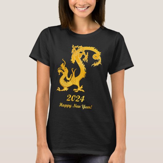 Happy Chinese New Year 2024 Year of the Dragon 202 Tシャツ (正面)