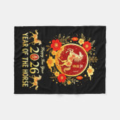 Happy Chinese New Year 2026 Lunar Year Of The Hors フリースブランケット (正面(横))