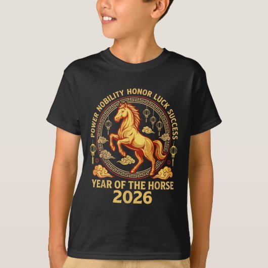 Happy Chinese New Year 2026 Year Of The Horse 2026 Tシャツ (正面)