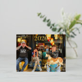 Happy Chinese New Year | Family Photo  箔シーズンポストカード (立ち正面)