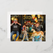 Happy Chinese New Year | Family Photo  箔シーズンポストカード (正面/裏面)