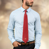 Happy Chinese New Year of Horse Elegant Gold Red ネクタイ