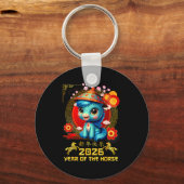 Happy Chinese New Year Of The Horse 2026 Lunar New キーホルダー (正面)