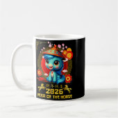 Happy Chinese New Year Of The Horse 2026 Lunar New コーヒーマグカップ (左)