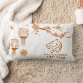 Happy Chinese New Year (Tiger) ランバークッション (ブランケット)