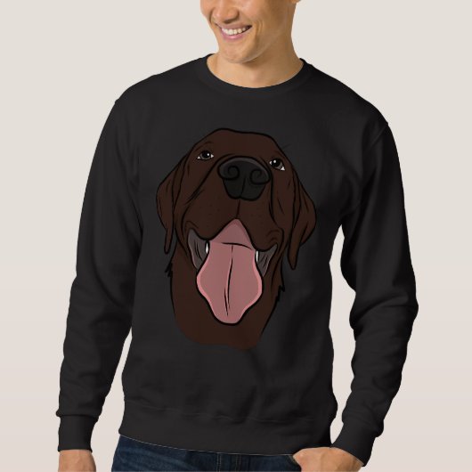 Happy Chocolate Lab スウェットシャツ (正面)
