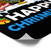 Happy Chrismukkah Hanukkah Fun Merry Christmas Jew ポスター (角)