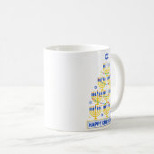 Happy Chrismukkah Hanukkah Light Tree Jewish Holid コーヒーマグカップ (正面右)