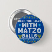 Happy Chrismukkah Jewish Christmas Hanukkah 缶バッジ (正面&裏面)