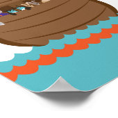 Happy Christian Kids Poster Bible Storyノアの箱舟 ポスター (角)