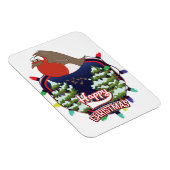 Happy Christmasの漫画ロビンのロゴ マグネット (右側)