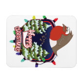 Happy Christmasの漫画ロビンのロゴ マグネット (横)