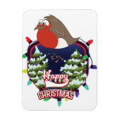 Happy Christmasの漫画ロビンのロゴ マグネット (縦)