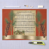 Happy Christmasヴィンテージ音楽とPine Boughs 薄葉紙 (クラフト)