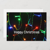 "Happy Christmas"カラフルライトカード (正面/裏面)