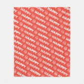 HAPPY Christmas フリースブランケット (正面)