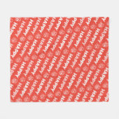 HAPPY Christmas フリースブランケット (正面(横))