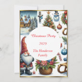 Happy Christmas beautiful party friends family 招待状 (裏面)