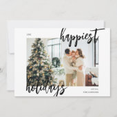 Happy Christmas Brush Script Photo シーズンカード (正面)